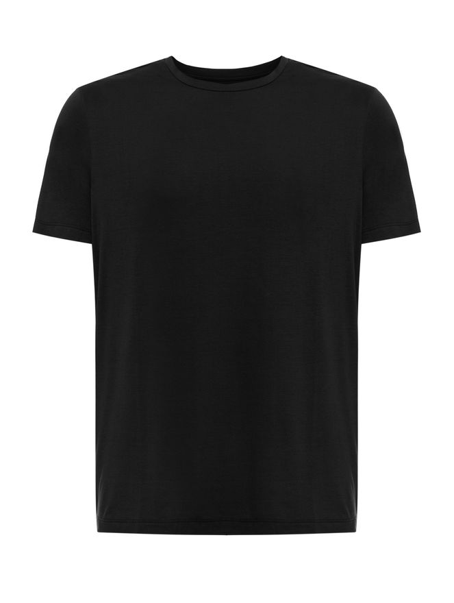 CREW-NECK T-SHIRT-MODAL BLACK
